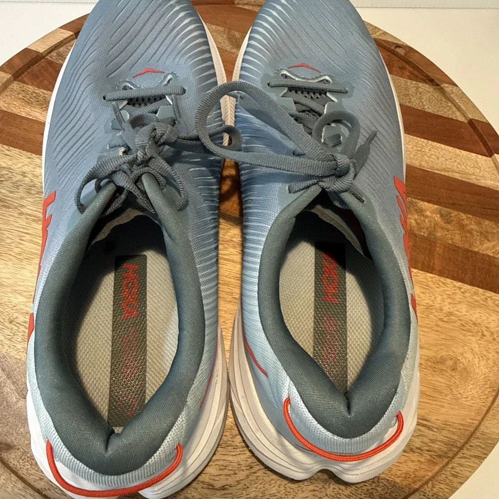 Hoka One One Mens Rincon 3 1121370 Blue Running Shoes Sneakers Size 10 2E WIDE